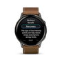 Garmin Venu 4 Reloj Inteligente 45 mm Negro Marrón, Pantalla AMOLED Táctil 1.4", GPS, 8 GB, Batería 12 Días, Cuero, Resistencia al Agua 5 ATM