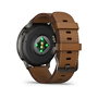 Garmin Venu 4 Reloj Inteligente 45 mm Negro Marrón, Pantalla AMOLED Táctil 1.4", GPS, 8 GB, Batería 12 Días, Cuero, Resistencia al Agua 5 ATM