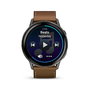 Garmin Venu 4 Reloj Inteligente 45 mm Negro Marrón, Pantalla AMOLED Táctil 1.4", GPS, 8 GB, Batería 12 Días, Cuero, Resistencia al Agua 5 ATM