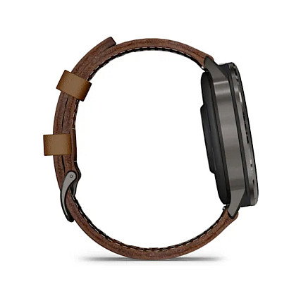 Garmin Venu 4 Reloj Inteligente 45 mm Negro Marrón, Pantalla AMOLED Táctil 1.4", GPS, 8 GB, Batería 12 Días, Cuero, Resistencia al Agua 5 ATM
