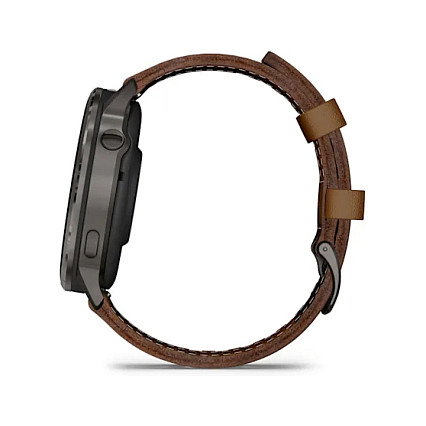 Garmin Venu 4 Reloj Inteligente 45 mm Negro Marrón, Pantalla AMOLED Táctil 1.4", GPS, 8 GB, Batería 12 Días, Cuero, Resistencia al Agua 5 ATM