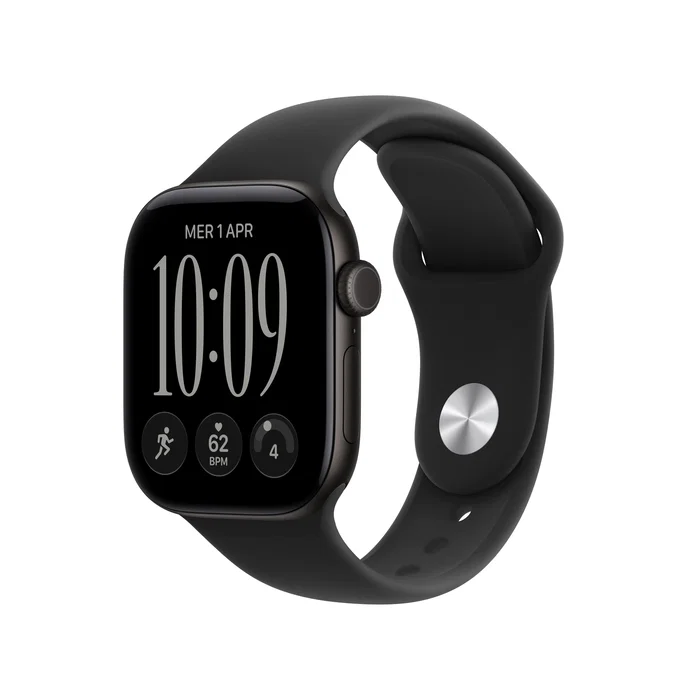 Apple Watch Series 12 GPS + Cellular 42mm Negro con Correa Deportiva Negra S/M