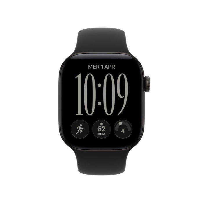 Apple Watch Series 12 GPS + Cellular 42mm Negro con Correa Deportiva Negra S/M Apple Watch Series 12 GPS + Cellular 42mm Negro con Correa Deportiva Negra S/M