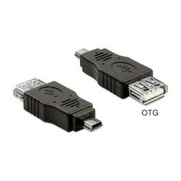 DeLOCK Cable USB 65399, Conector A Macho a Mini USB B Hembra, Negro