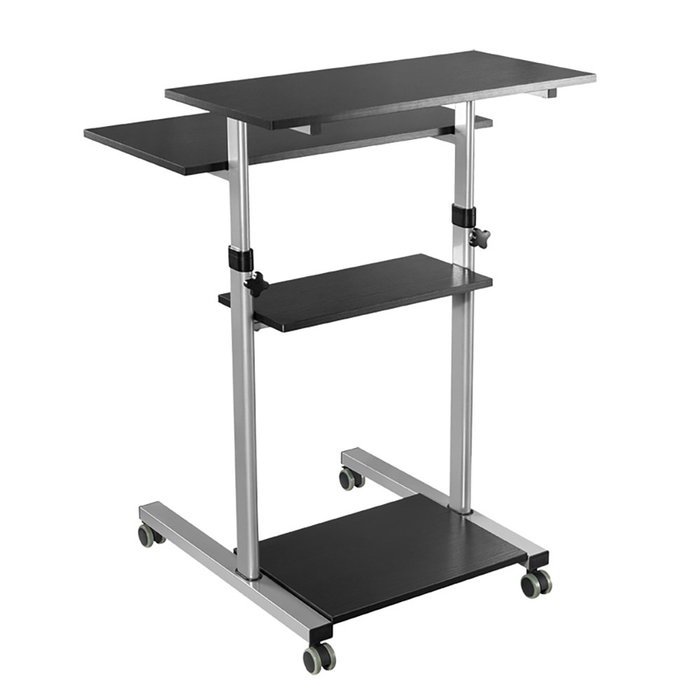 LogiLink Carrito estación de trabajo móvil, 70 x 40 x 82-126 cm