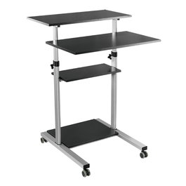 LogiLink Carrito estación de trabajo móvil, 70 x 40 x 82-126 cm