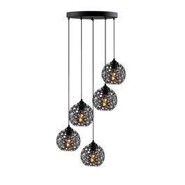 Fellini MR - 790 Lámpara de Araña Negra Diámetro 60 cm Altura 111 cm