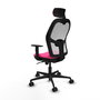 PIQUERAS Y CRESPO Silla de oficina Jorquera Rosa y Blanca