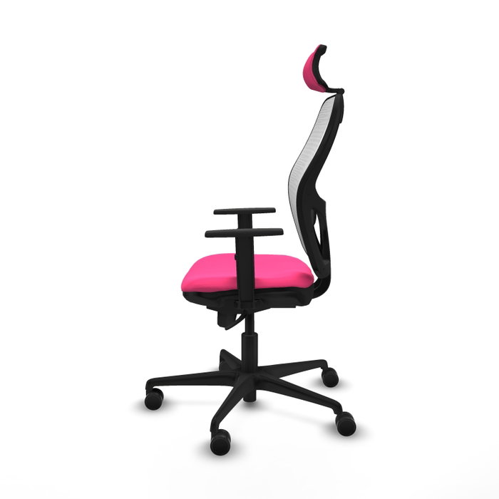 PIQUERAS Y CRESPO Silla de oficina Jorquera Rosa y Blanca