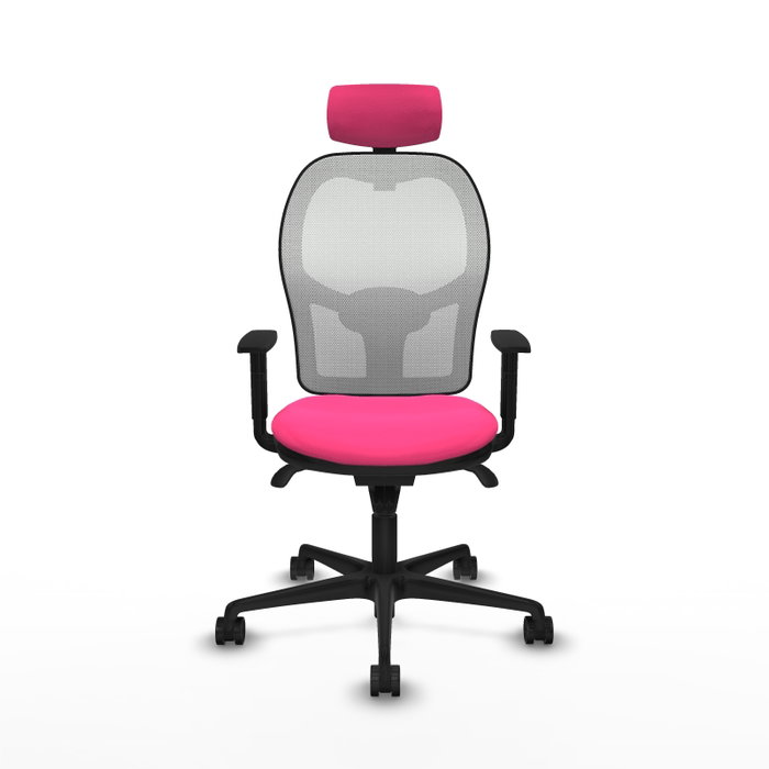 PIQUERAS Y CRESPO Silla de oficina Jorquera Rosa y Blanca