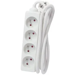 Chacon Bloque de extensión de enchufes múltiples 4 enchufes 16A 5m blanco