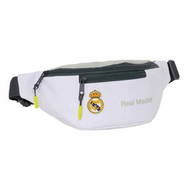 SAFTA Riñonera Real Madrid 25/26 23x9x12cm, Compartimento principal gran formato con cremallera, Cintas ajustables