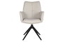 DKD Home Decor Silla de Metal y Poliéster Beige