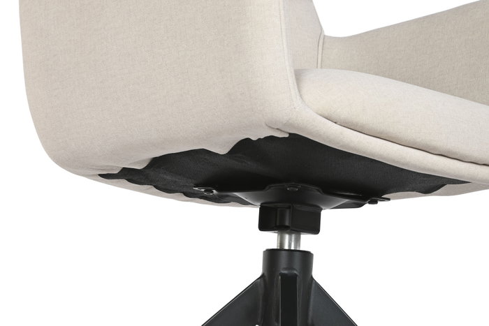 DKD Home Decor Silla de Metal y Poliéster Beige