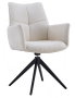 DKD Home Decor Silla de Metal y Poliéster Beige