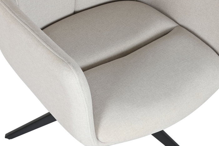 DKD Home Decor Silla de Metal y Poliéster Beige
