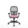 PIQUERAS Y CRESPO Silla de oficina Jorquera con mecanismo Sincro, Rosa y Gris