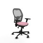 PIQUERAS Y CRESPO Silla de oficina Jorquera con mecanismo Sincro, Rosa y Gris