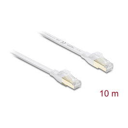 DeLOCK Cable de red plano RJ45 Cat.8.1 U/FTP 10 m Blanco