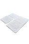 Mijölnir Juego de Alfombras de Baño Acrílicas White Antibacterianas Antideslizantes Lavables a Máquina 40x60cm 50x60cm 60x100cm