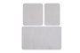 Mijölnir Juego de Alfombras de Baño Acrílicas White Antibacterianas Antideslizantes Lavables a Máquina 40x60cm 50x60cm 60x100cm