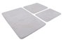Mijölnir Juego de Alfombras de Baño Acrílicas White Antibacterianas Antideslizantes Lavables a Máquina 40x60cm 50x60cm 60x100cm