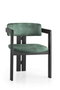 Hanah Home Silla CO - 023, de Madera, Color Negro y Verde, 76x58x49 cm, Capacidad 185 kg