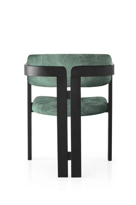 Hanah Home Silla CO - 023, de Madera, Color Negro y Verde, 76x58x49 cm, Capacidad 185 kg
