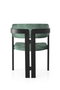 Hanah Home Silla CO - 023, de Madera, Color Negro y Verde, 76x58x49 cm, Capacidad 185 kg