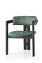 Hanah Home Silla CO - 023, de Madera, Color Negro y Verde, 76x58x49 cm, Capacidad 185 kg