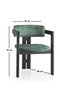 Hanah Home Silla CO - 023, de Madera, Color Negro y Verde, 76x58x49 cm, Capacidad 185 kg