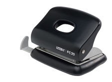 Rapid Taladro Metálico FC20 para 2 Agujeros, Negro, Capacidad 20 Hojas