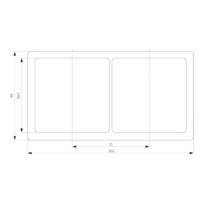 Siemens 5TG1322 Placa de pared estilo DELTA de 2 módulos, Blanco brillante