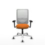 PIQUERAS Y CRESPO Silla de oficina Zulema Naranja y Blanco