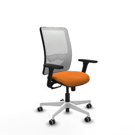PIQUERAS Y CRESPO Silla de oficina Zulema Naranja y Blanco