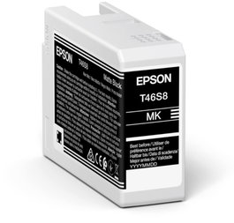 Epson T46S8 Cartucho de Tinta Negro Mate Original 25ml para Impresora Chorro de Tinta Epson UltraChrome Pro10