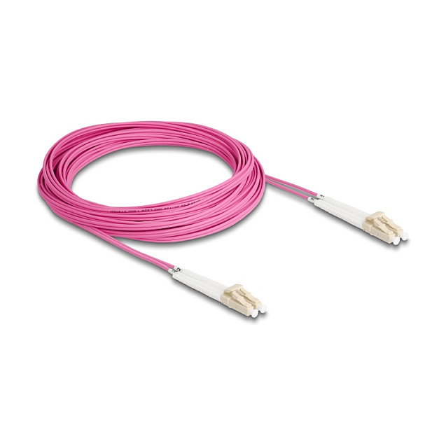 DeLOCK Cable de fibra óptica LC Duplex a LC Duplex multimodo OM4 acodado 10 m DeLOCK Cable de fibra óptica LC Duplex a LC Duplex multimodo OM4 acodado 10 m
