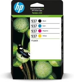 HP 937 Pack de 4 Cartuchos de Tinta Original CMYK