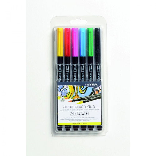 Lyra Aqua Brush Duo Tonos Primarios Estuche de 6 unidades Lyra Aqua Brush Duo Tonos Primarios Estuche de 6 unidades