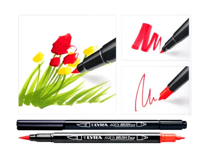 Lyra Aqua Brush Duo Tonos Primarios Estuche de 6 unidades Lyra Aqua Brush Duo Tonos Primarios Estuche de 6 unidades