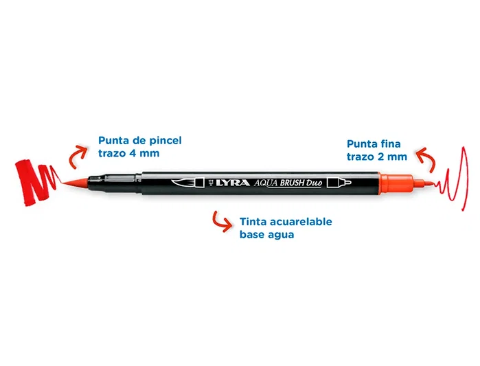 Lyra Aqua Brush Duo Tonos Primarios Estuche de 6 unidades Lyra Aqua Brush Duo Tonos Primarios Estuche de 6 unidades