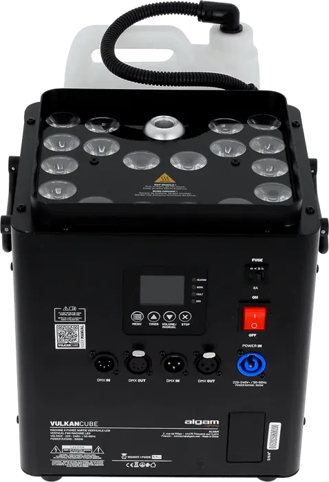 Algamlight Máquina De Humo Vertical Led 1500W Profesional Para Eventos Y Escenarios Con DMX y 18 LEDs RGBW