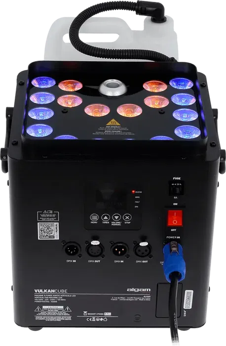 Algamlight Máquina De Humo Vertical Led 1500W Profesional Para Eventos Y Escenarios Con DMX y 18 LEDs RGBW