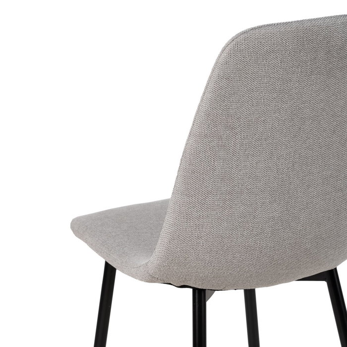 Silla Gris Tejido-Metal Salón 43 X 52 X 87 cm (Set de 4)