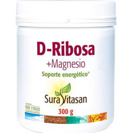 Sura Vitasan D-Ribosa + Magnesio 300 g - Complemento Alimenticio para Energía, Cansancio y Función Muscular - 300Gr