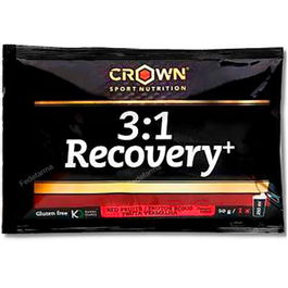 Crown Sport Nutrition 3:1 Recovery+ Sobre 50 G Frutos Rojos Recuperador con ratio 3:1 Carbohidratos/Proteína Certificado Informed Sport
