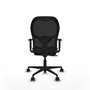 Silla de oficina Jorquera con mecanismo Sincro/Traslack tapizada con Tela color Verde botella y malla color Negro. Equipada con lumbar 1D, Brazos 1D y Ruedas 65mm nailon