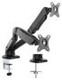 Ewent EW1516 Soporte Doble de Escritorio con Resorte de Gas para 2 Monitores hasta 34 pulgadas