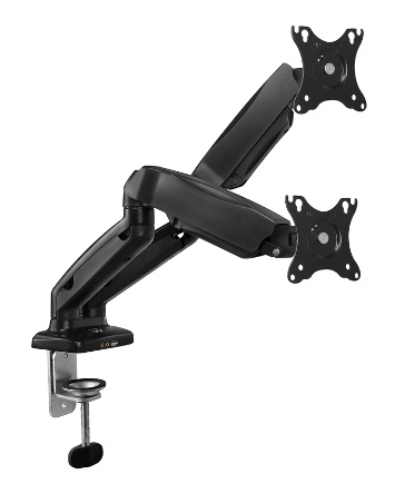 Ewent EW1516 Soporte Doble de Escritorio con Resorte de Gas para 2 Monitores hasta 34 pulgadas