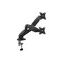 Ewent EW1516 Soporte Doble de Escritorio con Resorte de Gas para 2 Monitores hasta 34 pulgadas